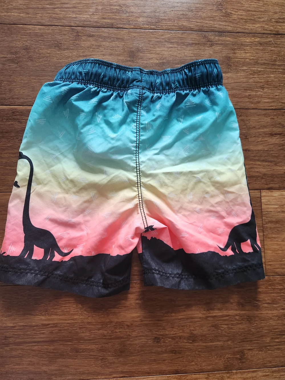 Old Navy Boys Multi-Color Dinosaur & Palm Tree Swim Trunks 2t